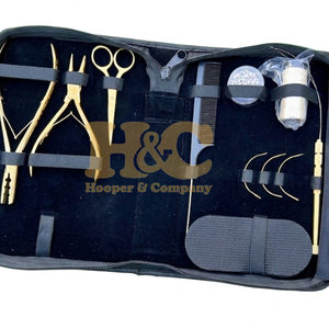 New Arrivals Hair Extension Tool <b>Kit</b> Tape Plier Sustainable Loop Hair Clip <b>Beads</b> Comb Hair <b>Kit</b> Black Hair Extension <b>Kit</b> - Product Image 2