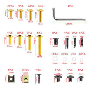 Kit de vis XXUN pour <span class=keywords><strong>BMW</strong></span> S1000RR S1000R S1000XR R <span class=keywords><strong>Nine</strong></span> <span class=keywords><strong>T</strong></span> R-nineT HP4 Accessoires de moto Kit complet de boulons de carénage - Product Image 1