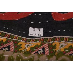 Couverture Kantha en coton patchwork bohème, faite à la main, réversible, pour lit ou canapé, décoration intérieure, fabriquée en Inde - Product Image 6