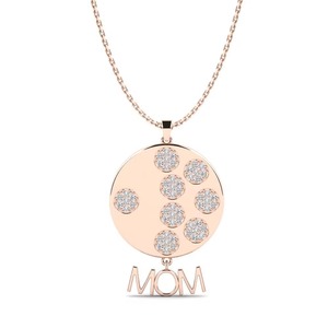 จี้ MOM ระดับพรีเมียมพร้อมคริสตัลไรน์สโตนทรงกลม สร้อยคอแฟชั่นสำหรับผู้หญิง ของขวัญ จี้แฟชั่น - Product Image 1