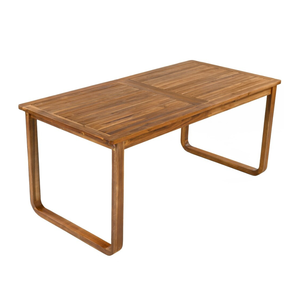 Ensemble de table à manger d'extérieur moderne avec chaises rembourrées, finition teck, meubles de jardin et de terrasse - Product Image 5