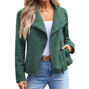 Veste en daim pour femme, qualité supérieure, design personnalisé, style streetwear, fournie directement par l'usine. - Product Image 4