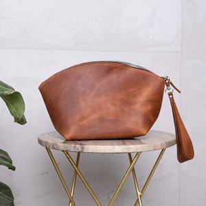 New Arrival LCB-0039 <b>Travel</b> Makeup Bag Compact Leather Zipper <b>Case</b> Bridesmaid Gift - Product Image 6