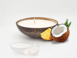 Vela Aromática Hecha a Mano con Cáscara de Coco y Cera de Coco Natural, Ecológica, en OFERTA - Product Image 2