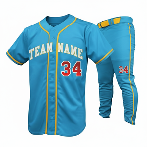 Unisex Custom Baseball Uniforms Wholesale Breathable Short Sublimation Printed Blank Shirts Pants Set Professional Softball - Product Image 5