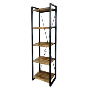 Estuche de libro de madera vintage industrial con metal de hierro y madera de mango para casa de campo, apartamento, oficina en casa - Product Image 1