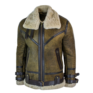Best <b>Mens</b> Leather <b>Fur</b> <b>Jacket</b> Stylish Warm Winter Coat High Quality Export Apparel Supplier Custom Branding Service - Product Image 1