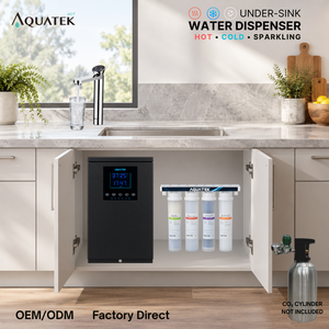 Distributeur d'eau gazeuse intégré AQUATEK BC TAP SODA Premium avec eau chaude et froide pour cuisine et bureau - Product Image 1