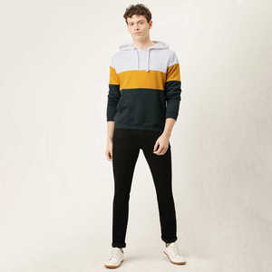 เสื้อฮู้ดผ้าฝ้ายสีสำหรับผู้ชายเสื้อฮู้ดสำหรับผู้ชายดีไซน์แบบที่ลูกค้าต้องการ - Product Image 4