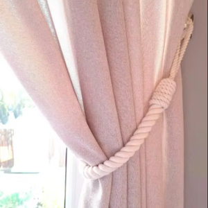 White Cotton Rope Curtain <b>Tieback</b>, Handmade Elegant Curtain Holder, Natural Window Decor - Product Image 1