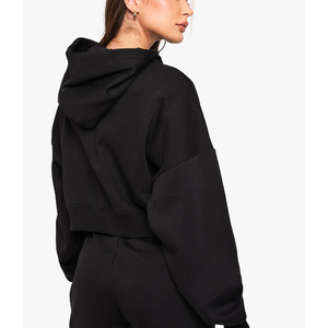 Sweat à capuche sportif d'entraînement 2026, coupe régulière, épaules tombantes, noir, taille XL, avec double fermeture éclair, en polyester, motif graphique personnalisé - Product Image 5