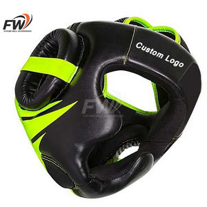 Protector de Cabeza de Cuero para Entrenamiento de Boxeo y Kickboxing, con Protección Facial de Tres Tonos - Product Image 5