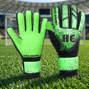 Gants de gardien de but verts de qualité supérieure, design unique, protection optimale, avec sangle en latex allemand de 4 mm, coupe négative - Product Image 2