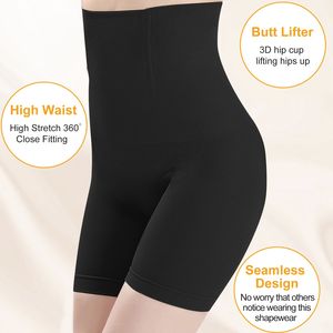 Culotte gainante taille haute sans couture, effet ventre plat, rehausseur de fesses, amincisseur de cuisses, lingerie de compression sculptante - Product Image 1