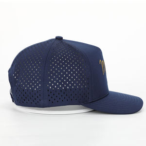 Trending Performance Street Style Casual Trucker <b>Hat</b> Laser Perforated Snapback <b>Cap</b> Custom Logo OEM Unisex 100% Polyester - Product Image 4