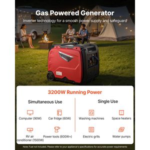 Generatore Inverter Silenzioso da 4200W di Potenza di Picco con Avviamento Elettrico per Uso Domestico e Esterno, Attrezzatura di Generazione a Gas - Product Image 2