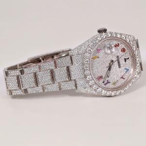 Reloj de Lujo con Diamantes de Moissanita, Chapado en Platino o Plata de Ley 925, con Diamantes de Color, para Hombre, Joyería de Moda - Product Image 5
