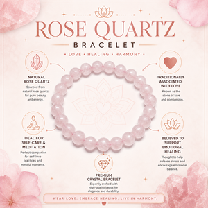Natural Rose Quartz 8mm Round Gemstone <b>Stretch</b> <b>Bracelet</b> Crystal Beaded <b>Bracelet</b> Wholesale Supply - Product Image 5