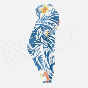 Conjunto de Yoga de 2 Piezas North Approach, Top Corto Deportivo, Leggings Largos, Estampado Floral, Transpirable, Spandex, Poliéster, Ropa Deportiva - Product Image 3