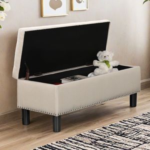 Cuscino imbottito da camera da letto con bottone a ciuffo in spugna resistente ad alta densità con rivetto in lino Beige mobili da soggiorno - Product Image 2