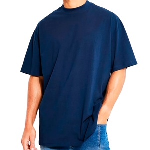 Camiseta de gran tamaño vintage de algodón orgánico con logotipo frontal personalizado, ropa de calle lavada con piedra y serigrafía de talla grande - Product Image 3