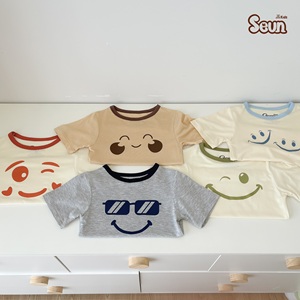 Ensemble de vêtements pour enfants, vêtements unisexes pour enfants, ensemble de pantalons en viscose à imprimé smiley, fabriqué au Vietnam, vêtements pour enfants au toucher ultra-doux - Product Image 3