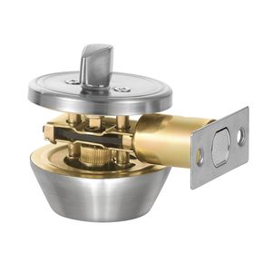 Serrure à pêne dormant ronde en métal massif à clé simple, compatible avec les portes intérieures et extérieures de taille standard, pour meubles et autres applications. - Product Image 4