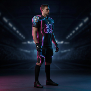 American Football Uniform Custom Design Sublimation Printing High Elastic Spandex Side Panels Performance Team Jersey - Product Image 4