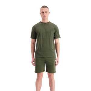High Quality <b>Mens</b> <b>Green</b> Twin Set Custom <b>Short</b> Raglan Sleeve T-Shirt and <b>Shorts</b> Co-ord Set for Summer Gym or Casual Wear - Product Image 5