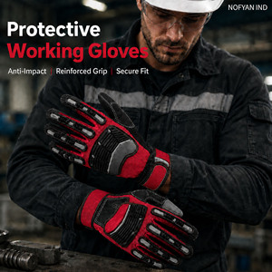 Guantes de Trabajo Resistentes con Logotipo Personalizado, Guantes de Seguridad Mecánicos Resistentes a Impactos TPR, Guantes de Trabajo Industriales Antideslizantes, OEM ODM - Product Image 2