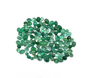 พลอยมรกตธรรมชาติจากแซมเบีย รูปทรงผสมแบบคาโบชอง ขนาด 3*4-4*6 มม. น้ำหนัก 10 กะรัต สำหรับทำเครื่องประดับ - Product Image 5