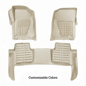 Tappetini Auto di Lusso in Gomma/PVC/Plastica Spessi 7mm Set Completo Impermeabile Antiscivolo Inodore su Misura BORNSELLER - Product Image 1