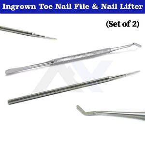 Lime à ongles incarnés professionnelle double face en acier inoxydable de haute qualité, nouveau design pour une manucure de précision, idéale pour les salons. - Product Image 6