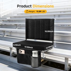 Sedili da Stadio con Schienale Spesso, Portabicchieri, Tasche Portaoggetti, Cinghie Imbottite per le Spalle e Maniglie Integrate - Product Image 3