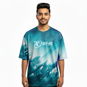 Camiseta Urbana Casual Oversize Sublimada para Hombre, Ajuste Holgado, Estilo Urbano, Top Moderno para Uso Diario - Product Image 1