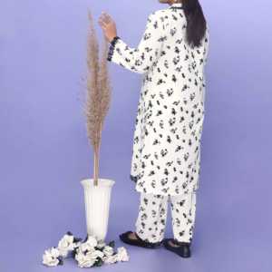 ชุดสูทผู้หญิงผ้าฝ้ายย่น2ชิ้น PS5002เสื้อถักสบาย - Product Image 1