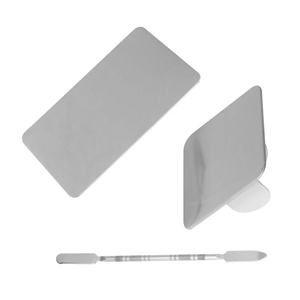 Ensemble professionnel de spatule et plateau de mélange en acier inoxydable pour le visage, outils cosmétiques réutilisables avec manche en métal - Product Image 2