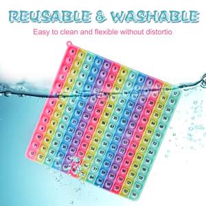 ของเล่นบีบฟองสบู่ซิลิโคนรูปตัวอักษรเรนโบว์ สำหรับเด็กและเด็กเล็ก ฝึกการเรียนรู้ด้วยสัมผัส ของเล่นบีบฟองสบู่ ABC สำหรับเด็กในห้องเรียน - Product Image 4