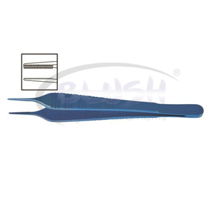 Pinzas Adson de titanio para vendaje de tejidos quirúrgicos oftálmicos, pinzas de punta fina de Blush Surgical - Product Image 3