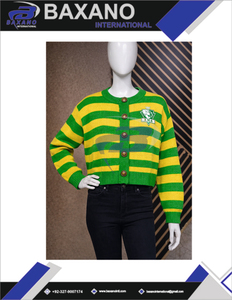 Suéter Cárdigan 100% Acrílico para Mujer de la Hermandad Chi Eta Phi CEPhi con Cierre y Logotipo Bordado - Product Image 4