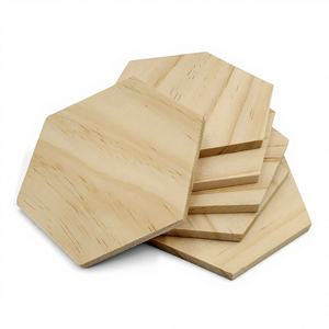 Sous-verre en bois au dernier design classique Fabricant et exportateur en gros Sous-verre rond hexagonal pour le thé et le café - Product Image 6