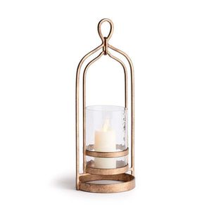 Aluminum Floor Lantern Elegant Outdoor and Indoor Lighting Solution with Aluminum Frame and Glass Cylinder for Home Decor - Product Image 3