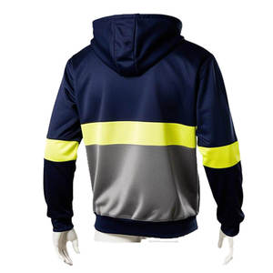 High Visibility Reflective Safety Hoodie Full Zip <b>Work</b> Jacket Detachable Hood <b>Waterproof</b> Breathable Hoodie OEM Safety Workwear - Product Image 3