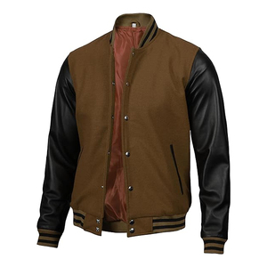 Vestes universitaires pour hommes d'automne, style universitaire, logo personnalisé, manches longues, vestes universitaires vierges, veste de baseball décontractée - Product Image 3