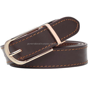 Cinturón de cuero de vaca de grano completo para hombre Cinturones y accesorios casuales de moda para hombre - Product Image 4