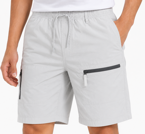 Men's <b>Lightweight</b> Quick Dry <b>Cargo</b> <b>Shorts</b> with Zipper Pockets Elastic Waist Drawstring Outdoor Hiking <b>Shorts</b> Casual Summer <b>Shorts</b> - Product Image 4