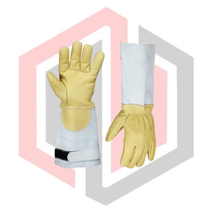 Gants de sécurité en cuir pour pompiers, anti-chaleur, durables, respirants, sans silicone, sans poudre, résistants à la chaleur, anti-impact, gants TIG - Product Image 4