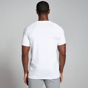 Camiseta Deportiva Blanca de Manga Raglán para Hombre, Poliéster de Secado Rápido, Transpirable, para Entrenamiento, con Logotipo Personalizado - Product Image 2