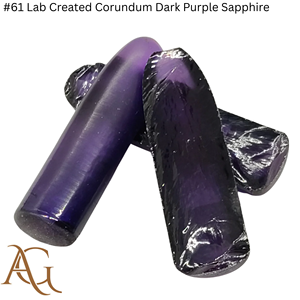 # 61 boules de saphir violet foncé en corindon créé en laboratoire, synthétiques, fusionnées par flamme, simulées, pour la découpe de pierres précieuses lapidaire - Product Image 2