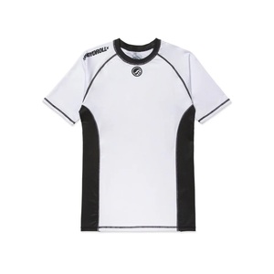 OEM Soft Fabric Custom Logo Short Sleeve Breathable Quick Dry Eco-Friendly <b>Compression</b> Unisex Adult BJJ Rash Guard - Product Image 1